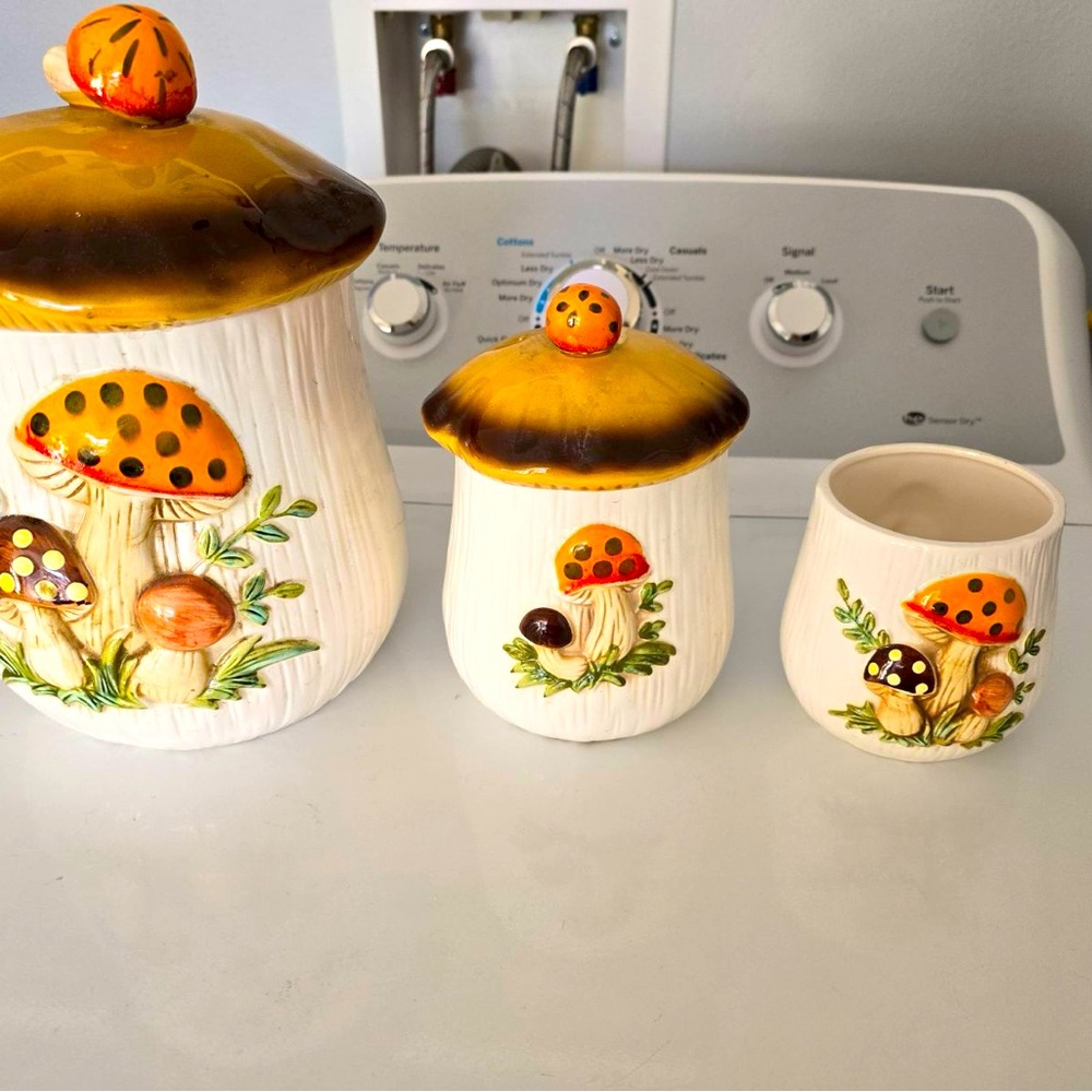 Sears vintage ceramic storage for kitchen counter.